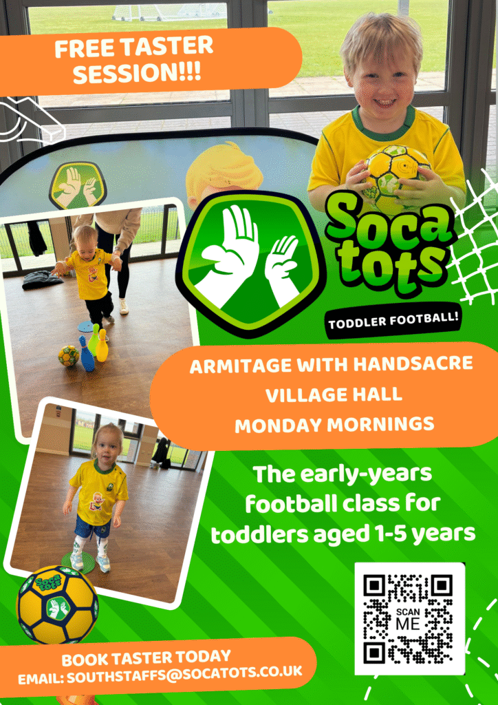 Socatots -10.10am & 10.40am - 2 x 30 minute sessions 